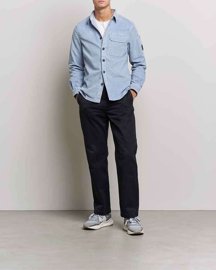 Herre | | C.P. Company | Corduroy Lens Overshirt Light Blue