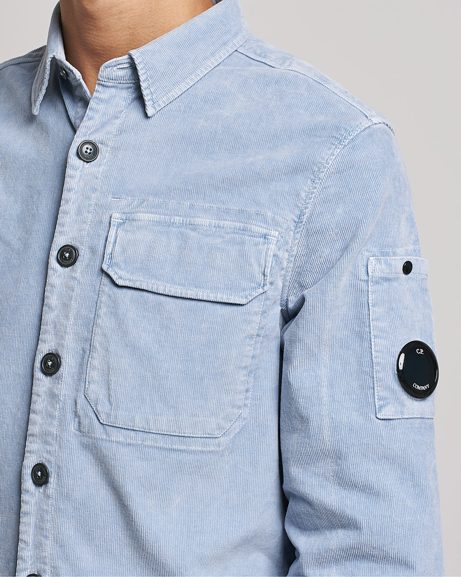 Herre | Skjorter | C.P. Company | Corduroy Lens Overshirt Light Blue