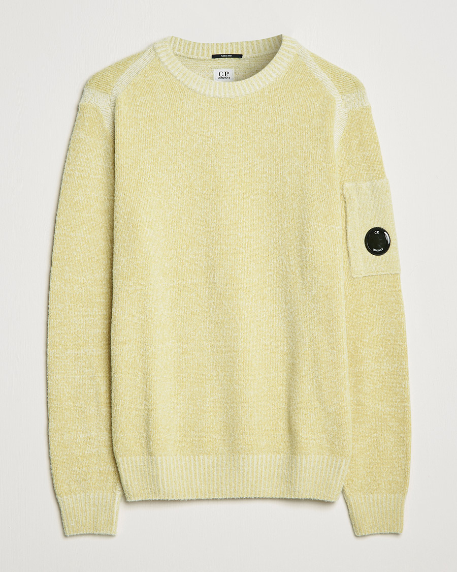 Herre | Gensere | C.P. Company | Fleece Knit Lens Roundneck Yellow