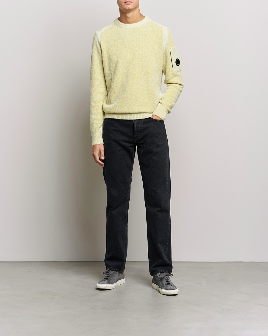 Herre | Gensere | C.P. Company | Fleece Knit Lens Roundneck Yellow