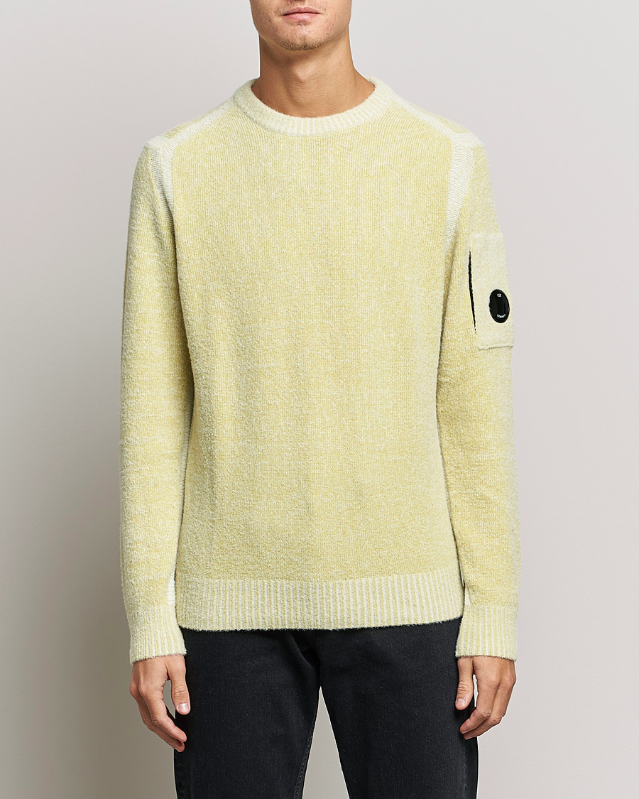 Herre | Gensere | C.P. Company | Fleece Knit Lens Roundneck Yellow