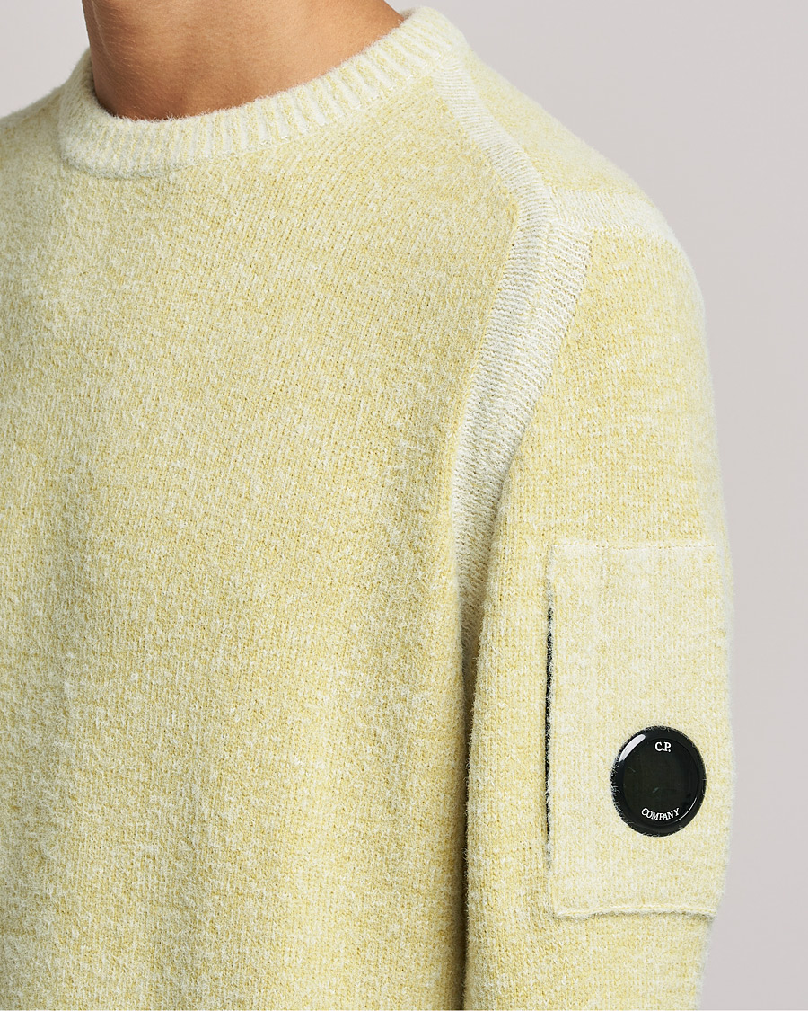 Herre | Gensere | C.P. Company | Fleece Knit Lens Roundneck Yellow