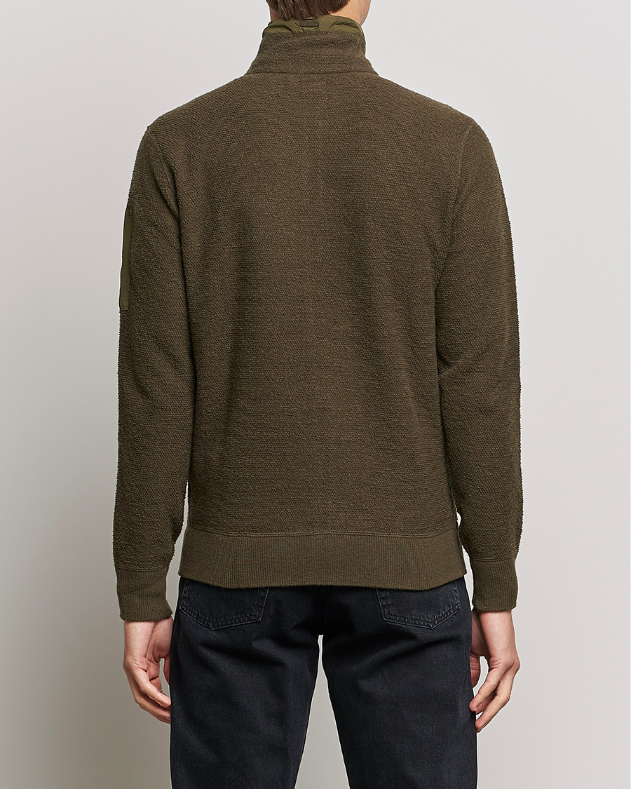 Herre | Gensere | C.P. Company | Lambswool Pocket Full Zip Sweat Green