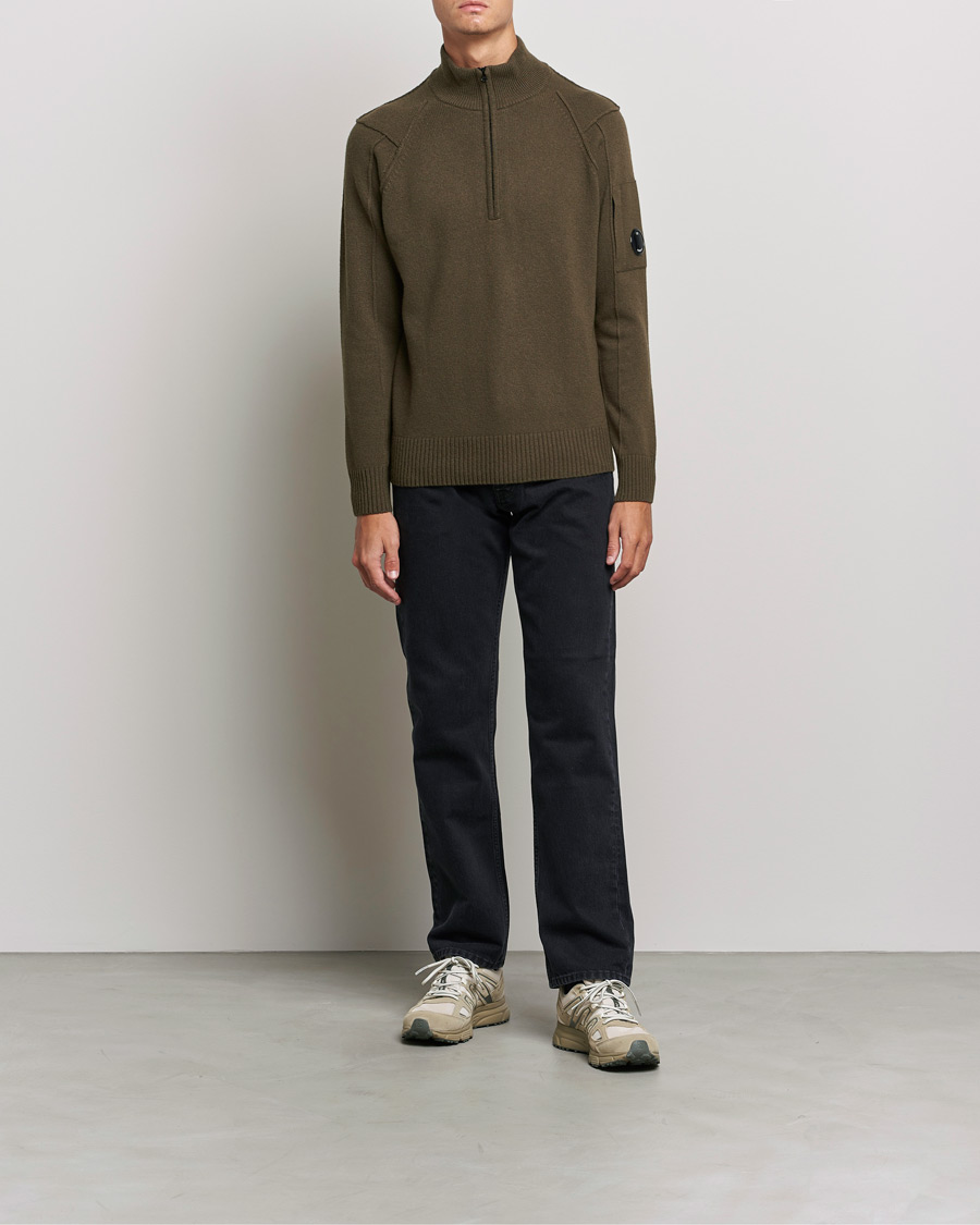 Herre | Gensere | C.P. Company | Lambswool Lens Half Zip Ivy Green