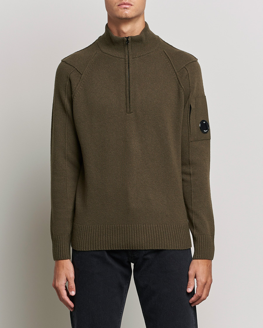 Herre |  | C.P. Company | Lambswool Lens Half Zip Ivy Green
