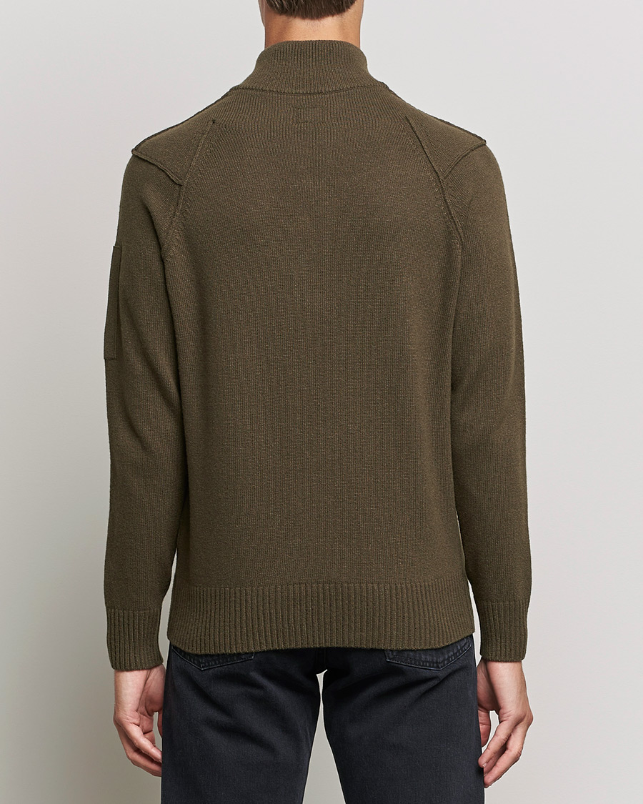 Herre | Gensere | C.P. Company | Lambswool Lens Half Zip Ivy Green