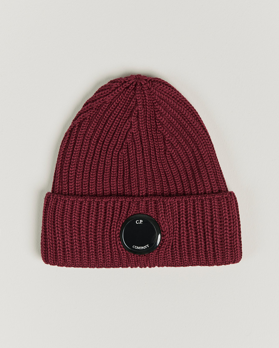 Herre | C.P. Company Knitted Merino Lens Beanie Bordeaux | C.P. Company | Knitted Merino Lens Beanie Bordeaux