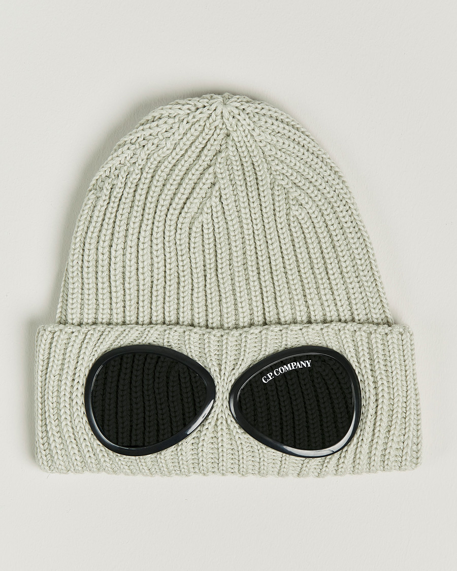 Herre | C.P. Company Knitted Merino Goggle Beanie Dusty White | C.P. Company | Knitted Merino Goggle Beanie Dusty White