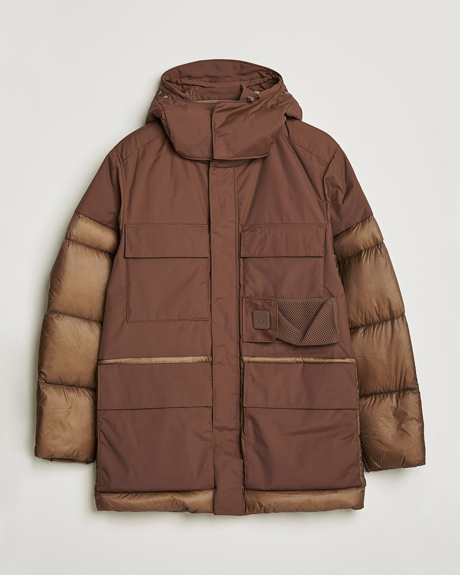 Herre | Jakker | C.P. Company | Metropolis Dynatec Mixed Padded Parka Brown