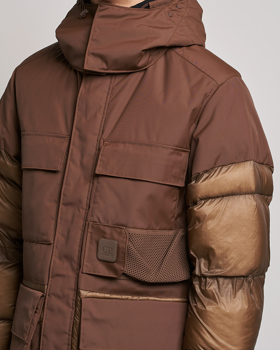 Herre | Jakker | C.P. Company | Metropolis Dynatec Mixed Padded Parka Brown