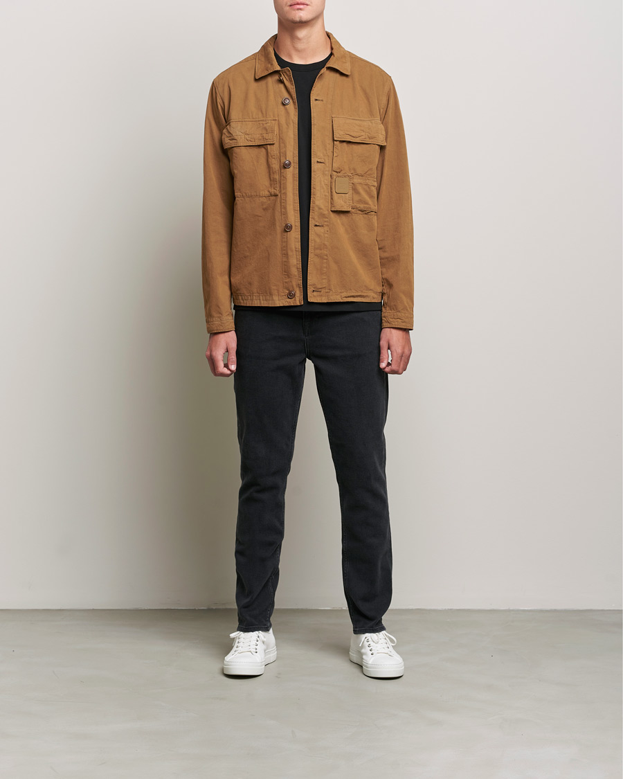 Herre | Skjorter | C.P. Company | Metropolis Micro Reps Diamond Peach Overshirt Khaki