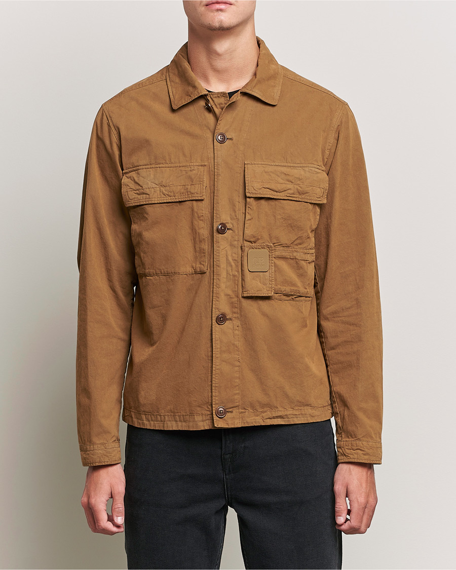 Herre | Skjorter | C.P. Company | Metropolis Micro Reps Diamond Peach Overshirt Khaki