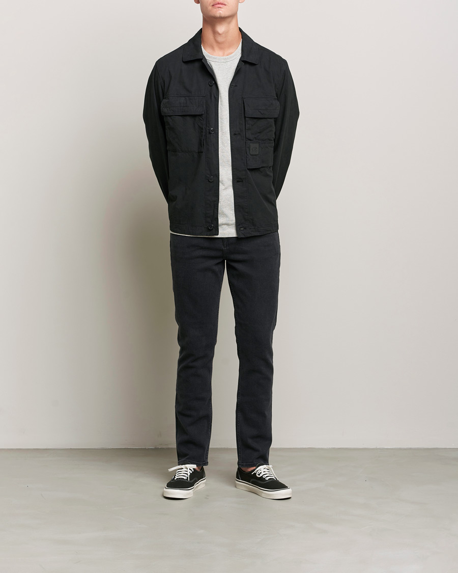 Herre | Skjorter | C.P. Company | Metropolis Micro Reps Diamond Peach Overshirt Black