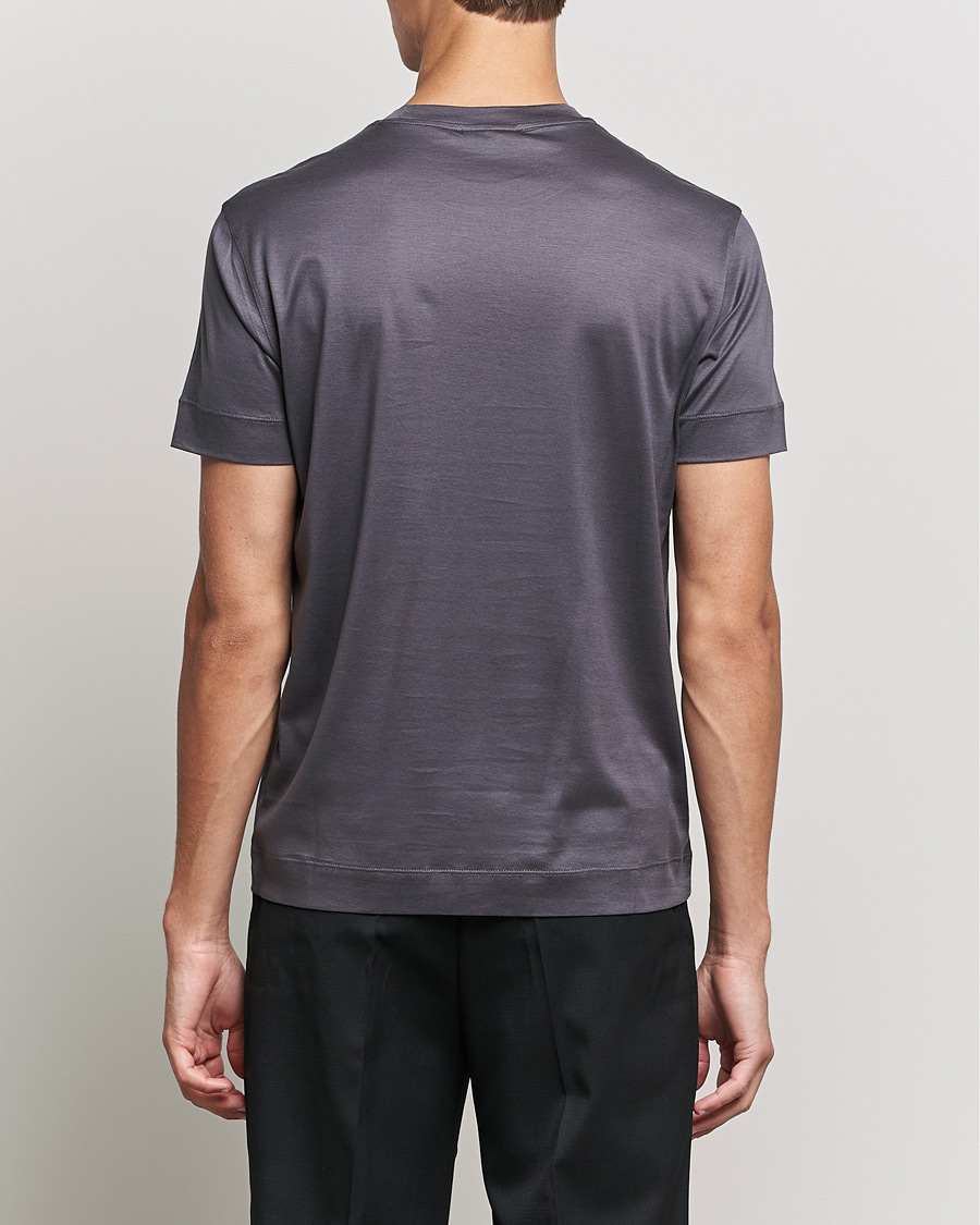 Herre | T-Shirts | Emporio Armani | Cotton Tencel Tee Grey
