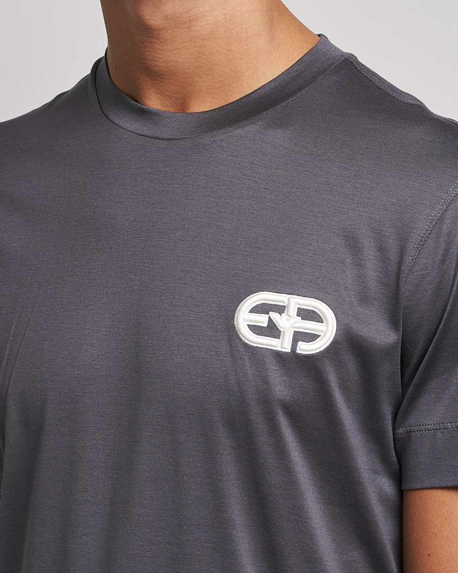 Herre | T-Shirts | Emporio Armani | Cotton Tencel Tee Grey
