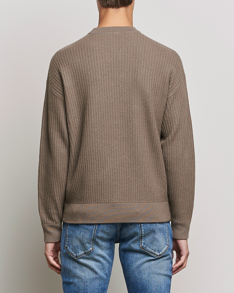 Herre | Gensere | Emporio Armani | Wool Logo Sweater Camel