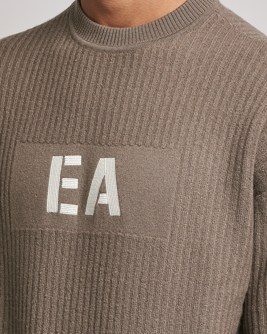 Herre | Gensere | Emporio Armani | Wool Logo Sweater Camel