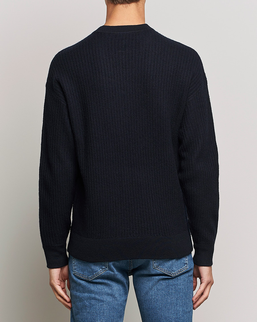 Herre | Gensere | Emporio Armani | Wool Logo Sweater Navy