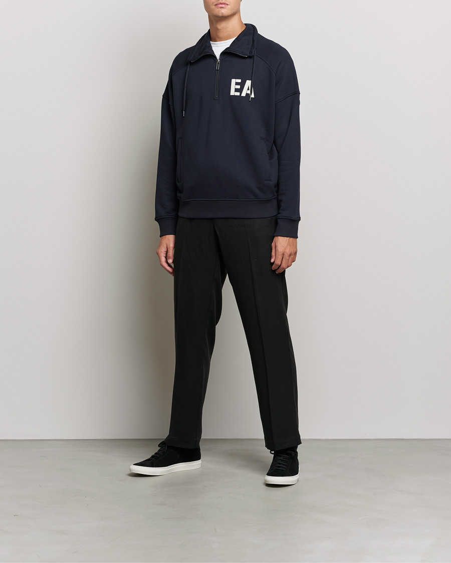 Herre | Gensere | Emporio Armani | Half Zip Sweater Navy