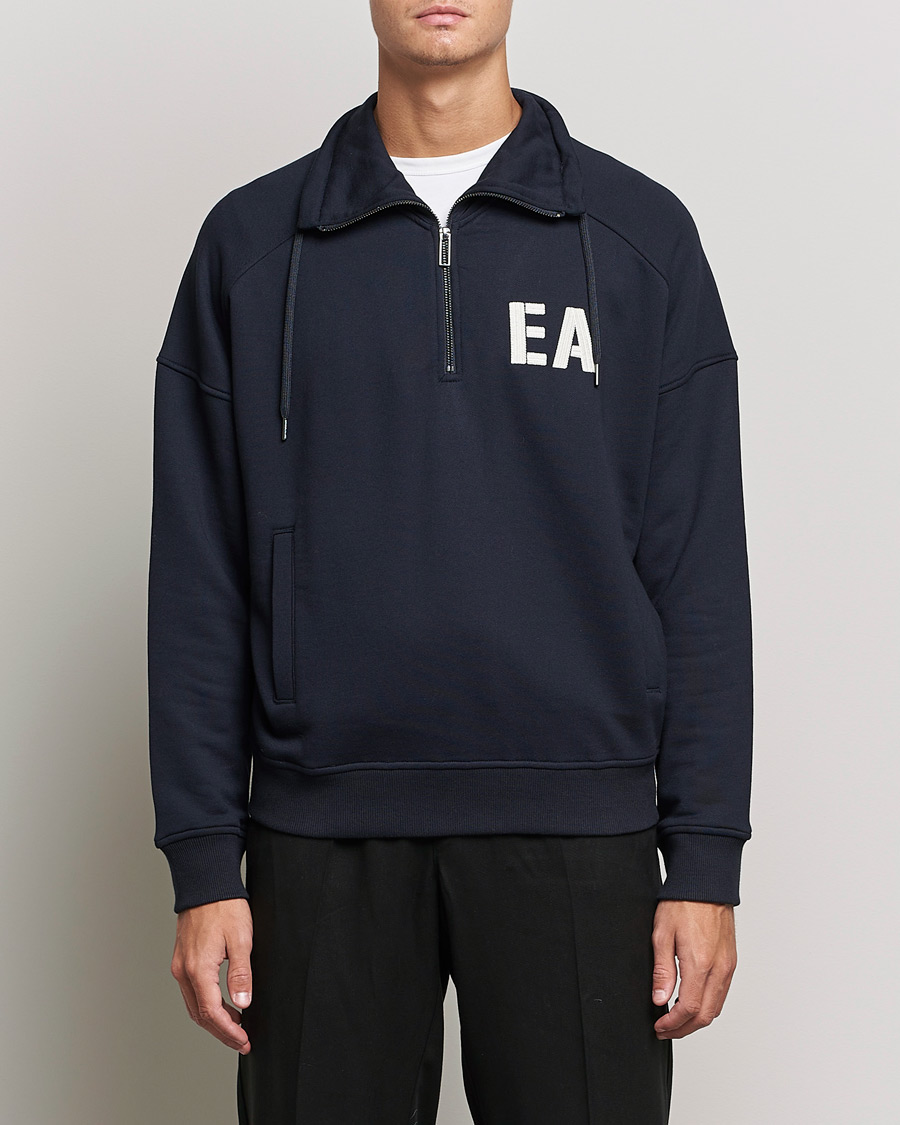 Herre | Gensere | Emporio Armani | Half Zip Sweater Navy