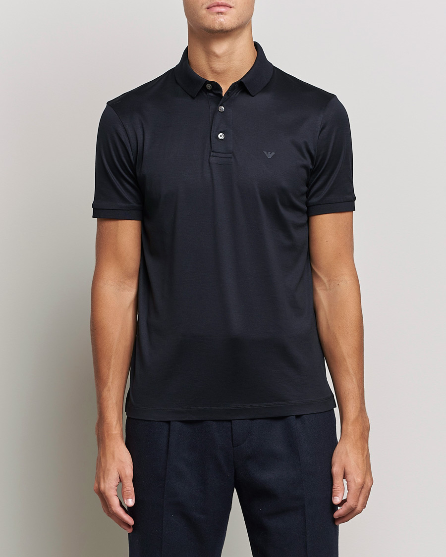 Herre | Pikéer | Emporio Armani | Cotton Stretch  Pique Navy