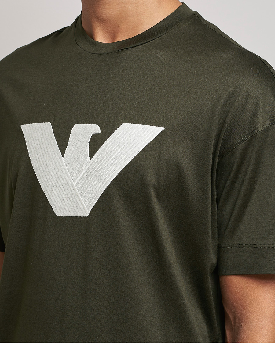 Herre | T-Shirts | Emporio Armani | Logo Cotton Tee Green