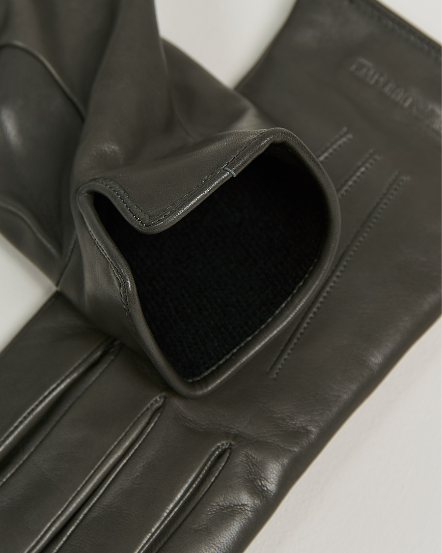 Herre | Assesoarer | Emporio Armani | Leather Gloves Grey