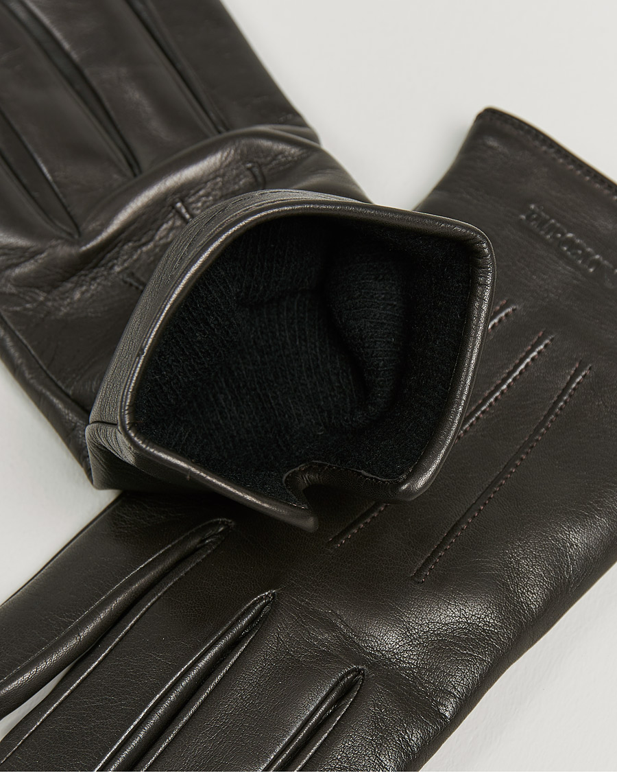 Herre |  | Emporio Armani | Leather Gloves Dark Brown