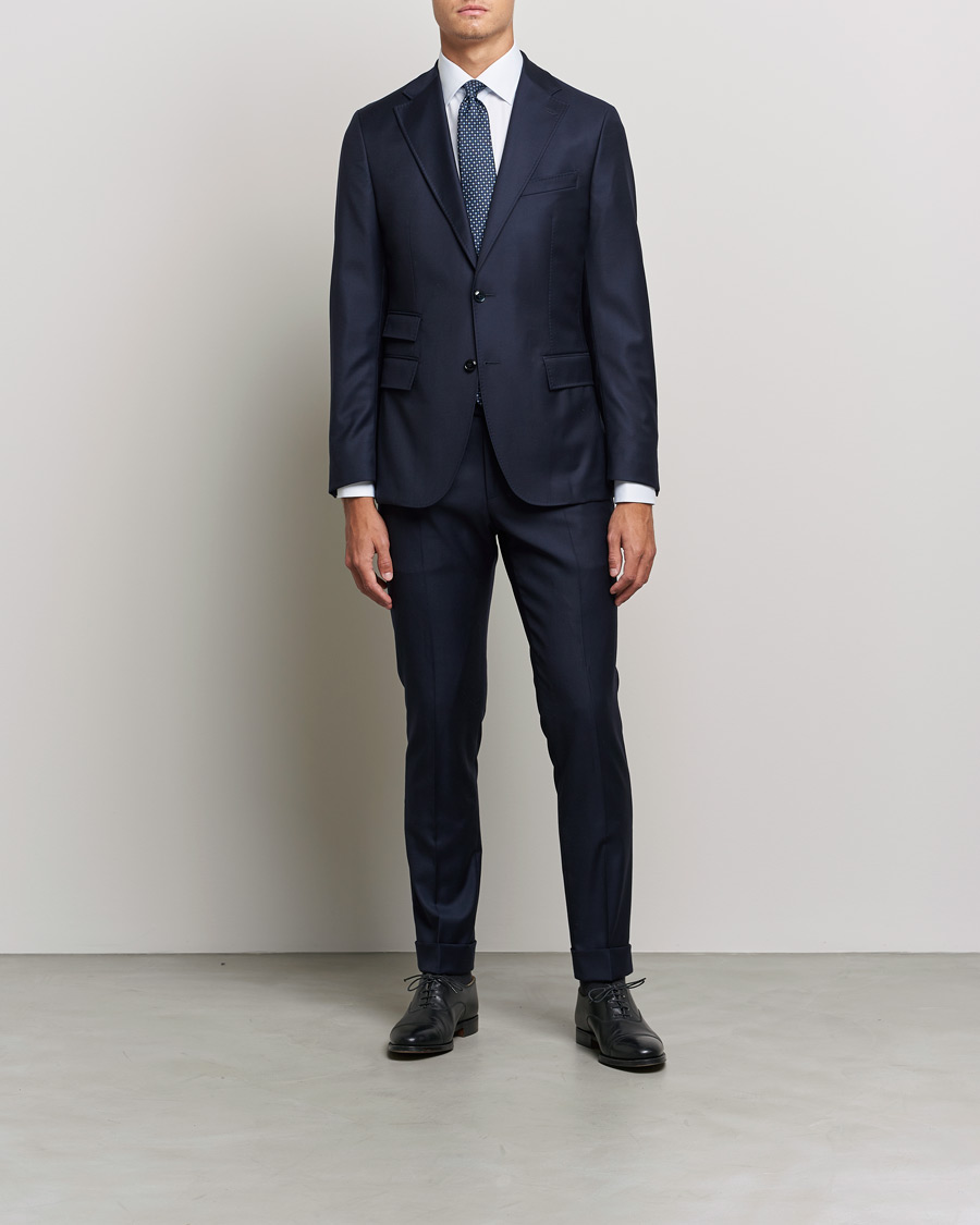 Herre | Skjorter | Eton | Hair line Striped Contemporary Twill Shirt Light Blue
