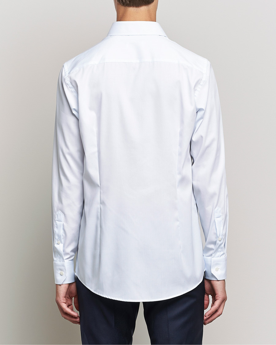 Herre | Skjorter | Eton | Hair line Striped Contemporary Twill Shirt Light Blue