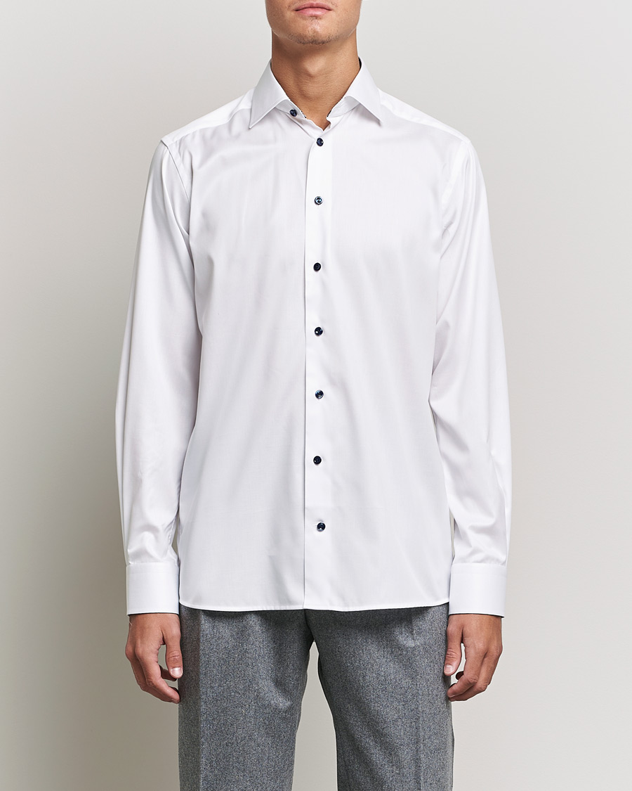 Herre | Skjorter | Eton | Organic Cotton Signature Twill Contemporary Shirt White