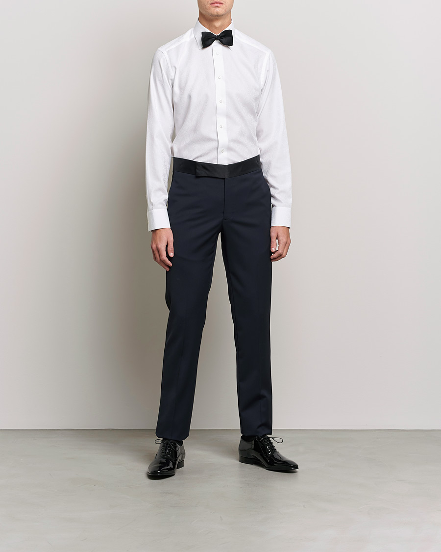Herre | Formelle | Eton | Jaquard Paisley Shirt White