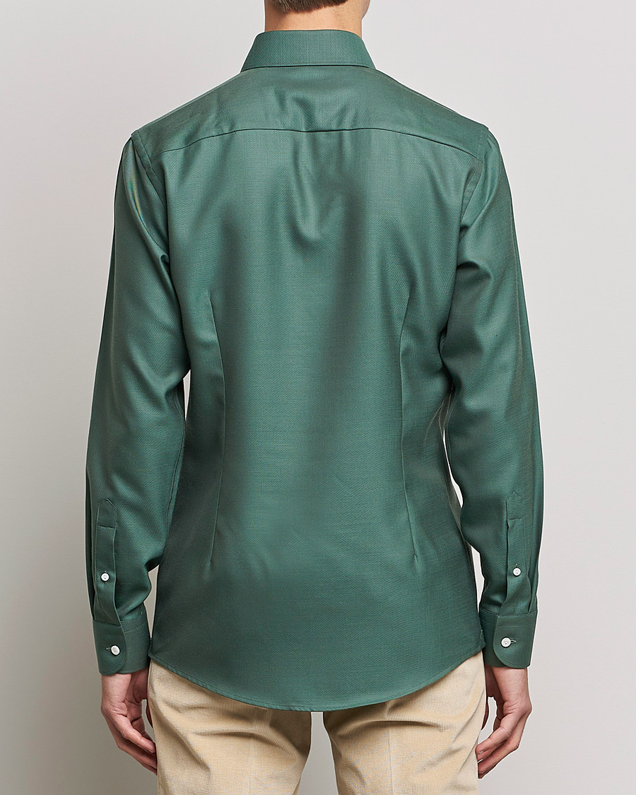 Herre | Skjorter | Eton | Merino Wool Shirt Olive