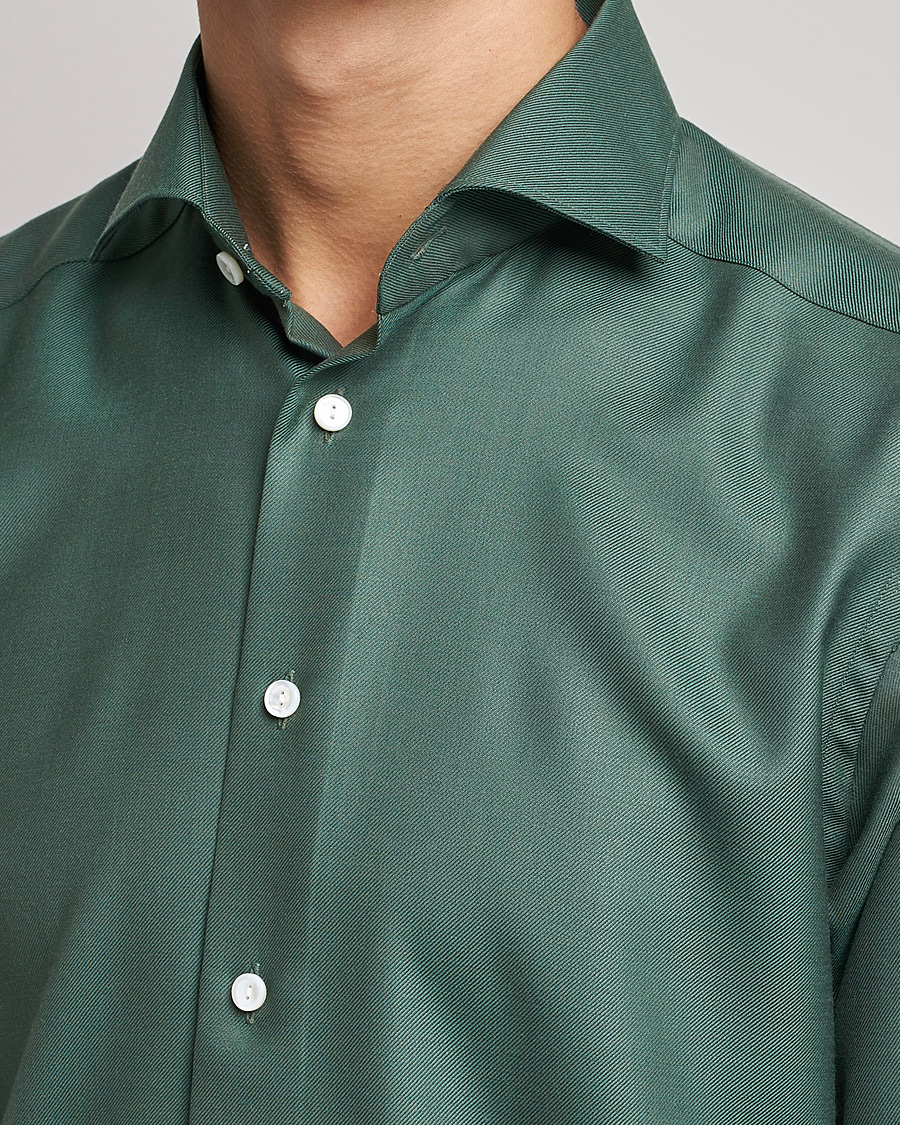 Herre | Skjorter | Eton | Merino Wool Shirt Olive