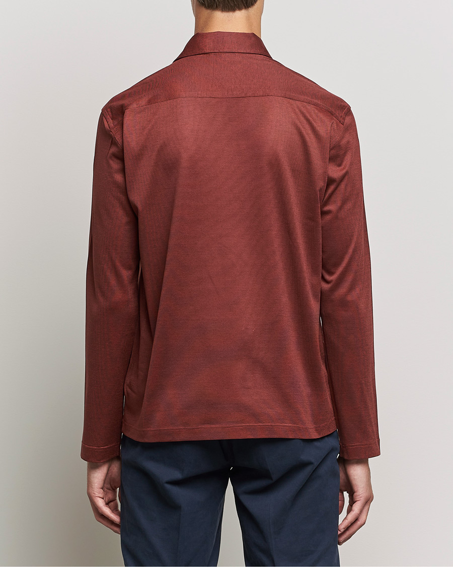 Herre | Gensere | Eton | Oxford Pique Shirt Mid Red