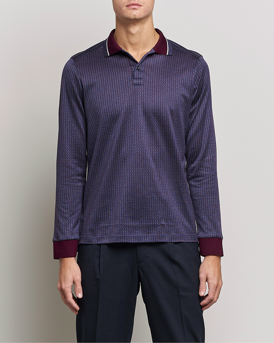 Herre |  | Eton | Jacuard Polo Shirt Red