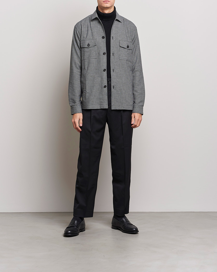 Herre | Skjorter | Eton | Wool Cashmere Overshirt Black