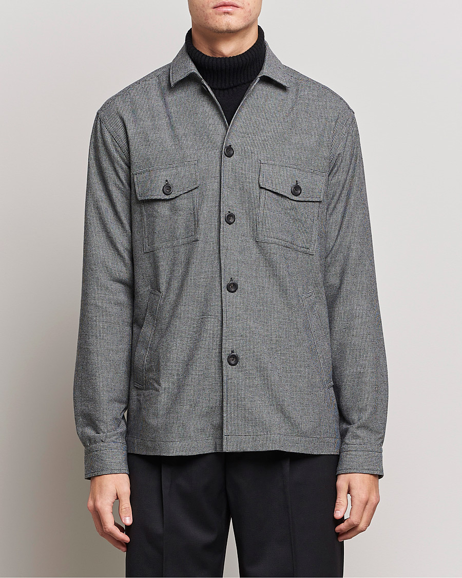 Herre | Skjortejakke | Eton | Wool Cashmere Overshirt Black