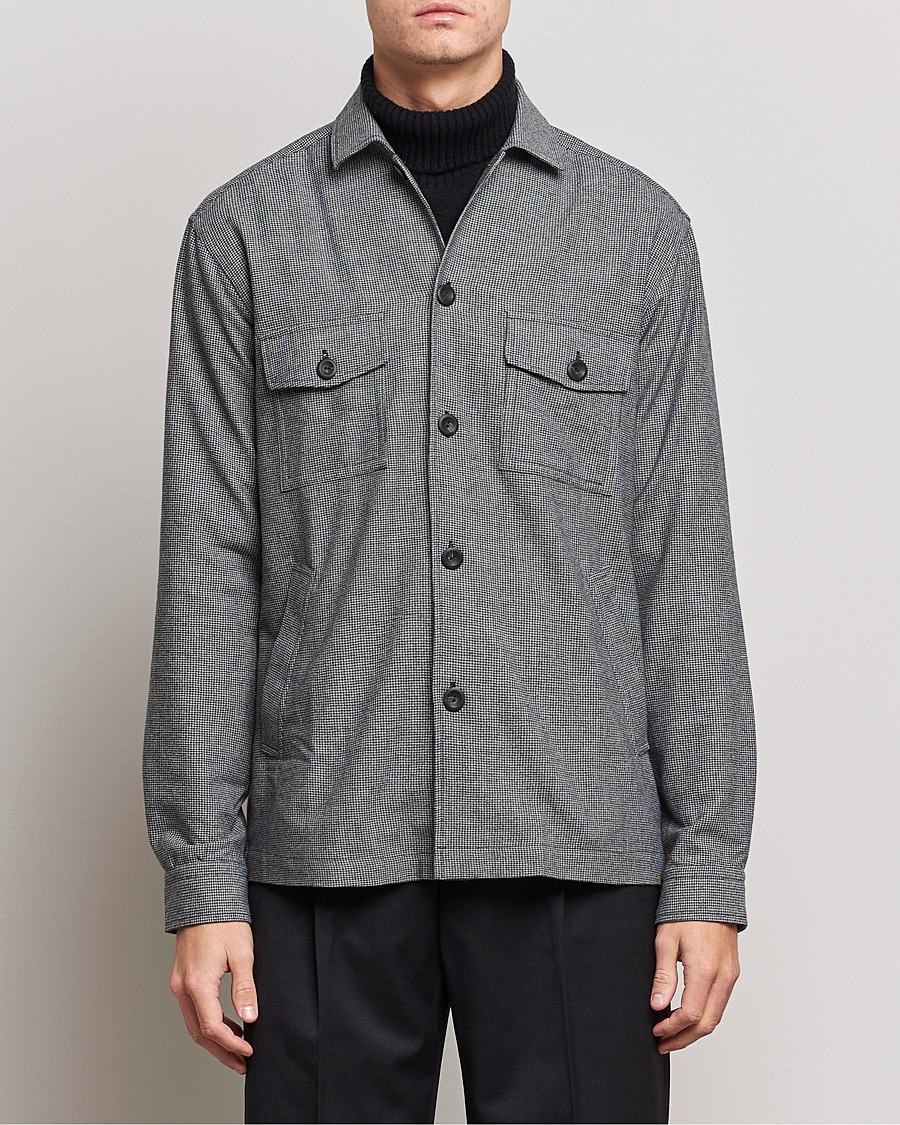 Herre | Skjorter | Eton | Wool Cashmere Overshirt Black