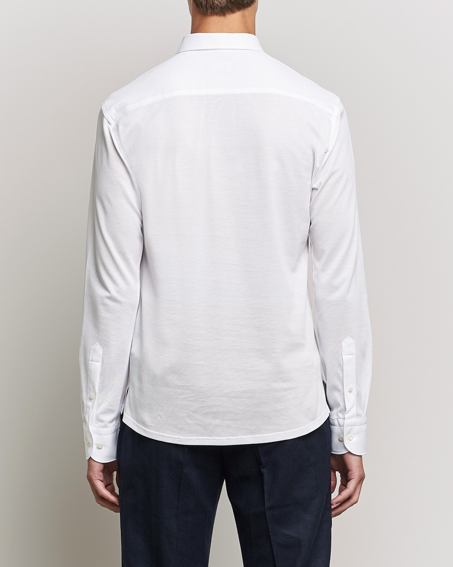 Herre | Gensere | Eton | Slim Fit Cotton Piqué Popover Shirt White
