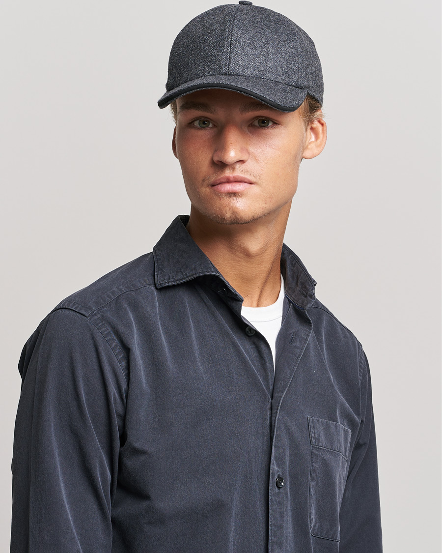 Herre | Eton Wool Baseboll Cap Grey | Eton | Wool Baseboll Cap Grey