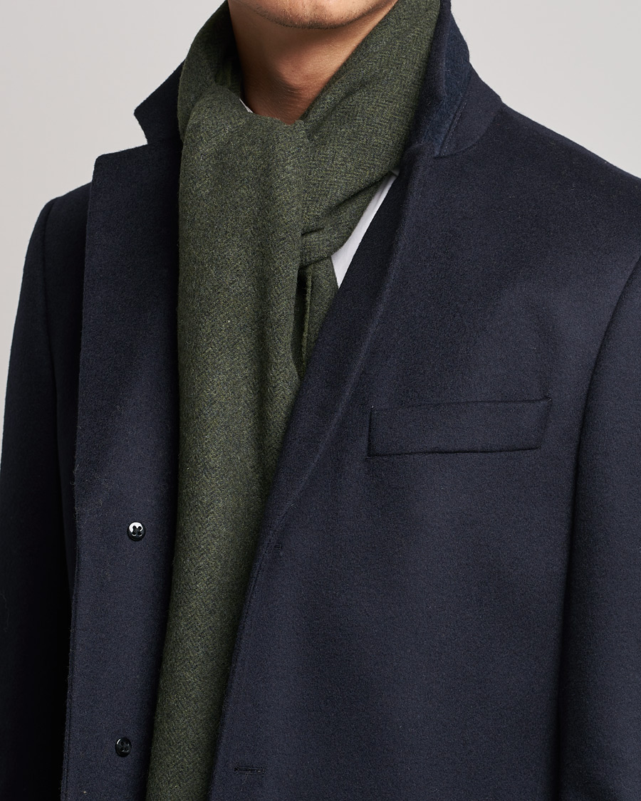 Herre | Eton Wool Scarf Olive | Eton | Wool Scarf Olive