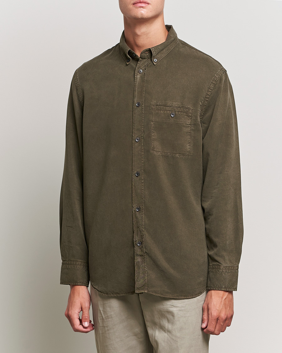 Herre | | Filippa K | Zachary Tencel Shirt Dark Forest Green