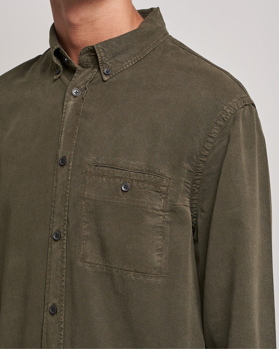 Herre | Skjorter | Filippa K | Zachary Tencel Shirt Dark Forest Green