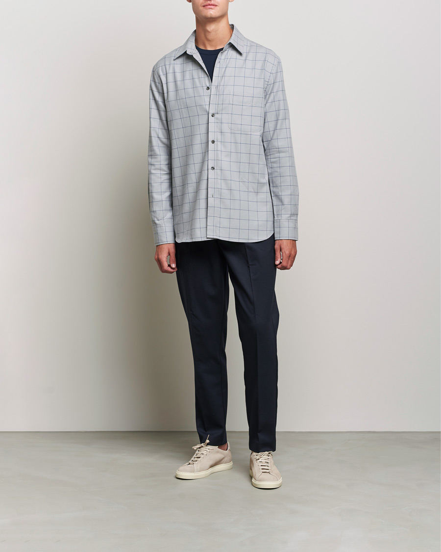 Herre | Skjorter | Filippa K | Rob Checked Shirt Light Grey