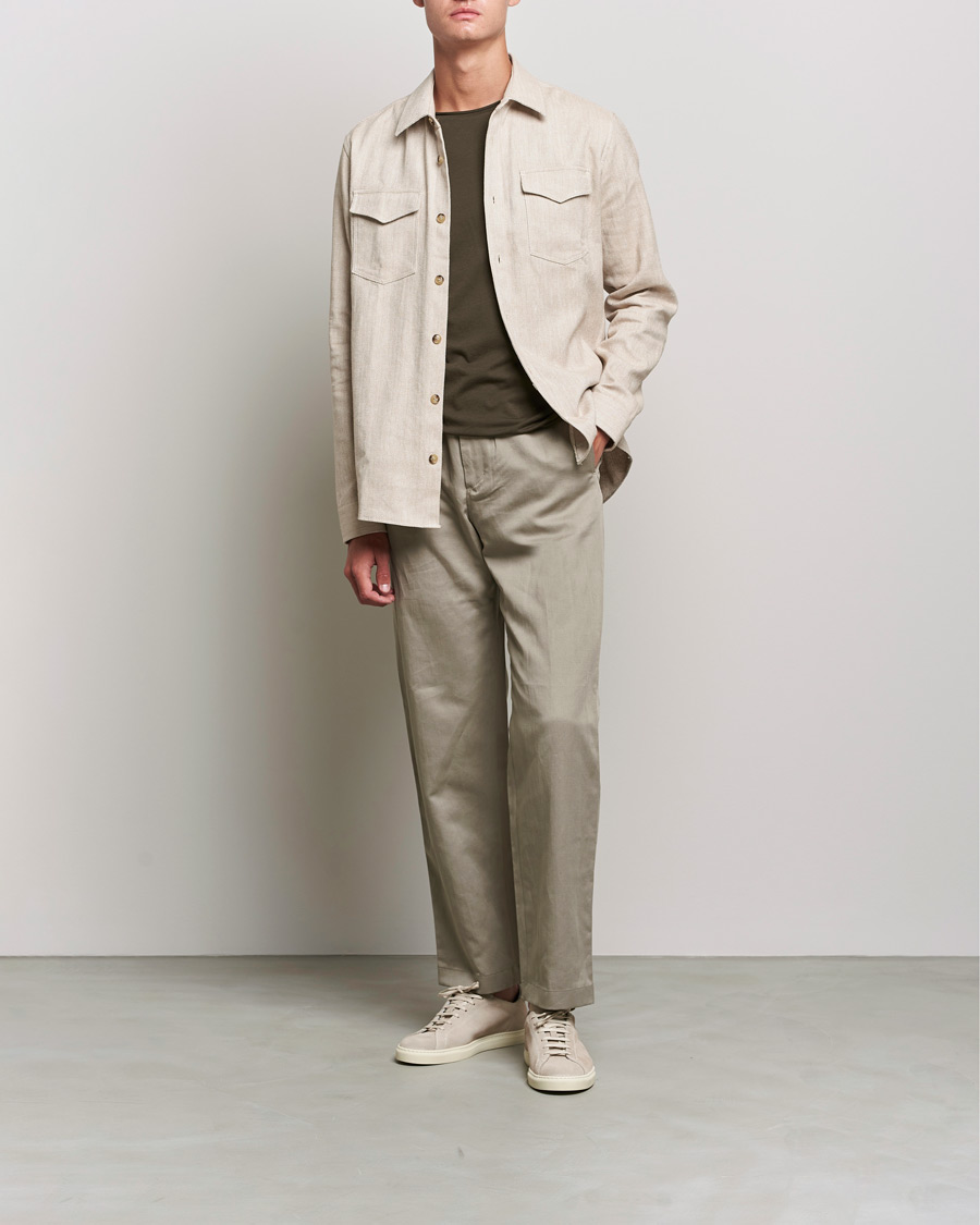 Herre | T-Shirts | Filippa K | Roll Neck T-Shirt Dark Forest Green