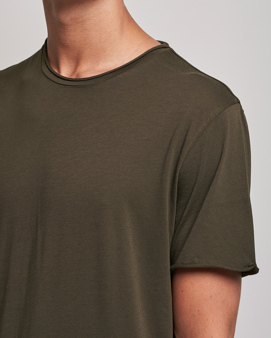Herre | T-Shirts | Filippa K | Roll Neck T-Shirt Dark Forest Green