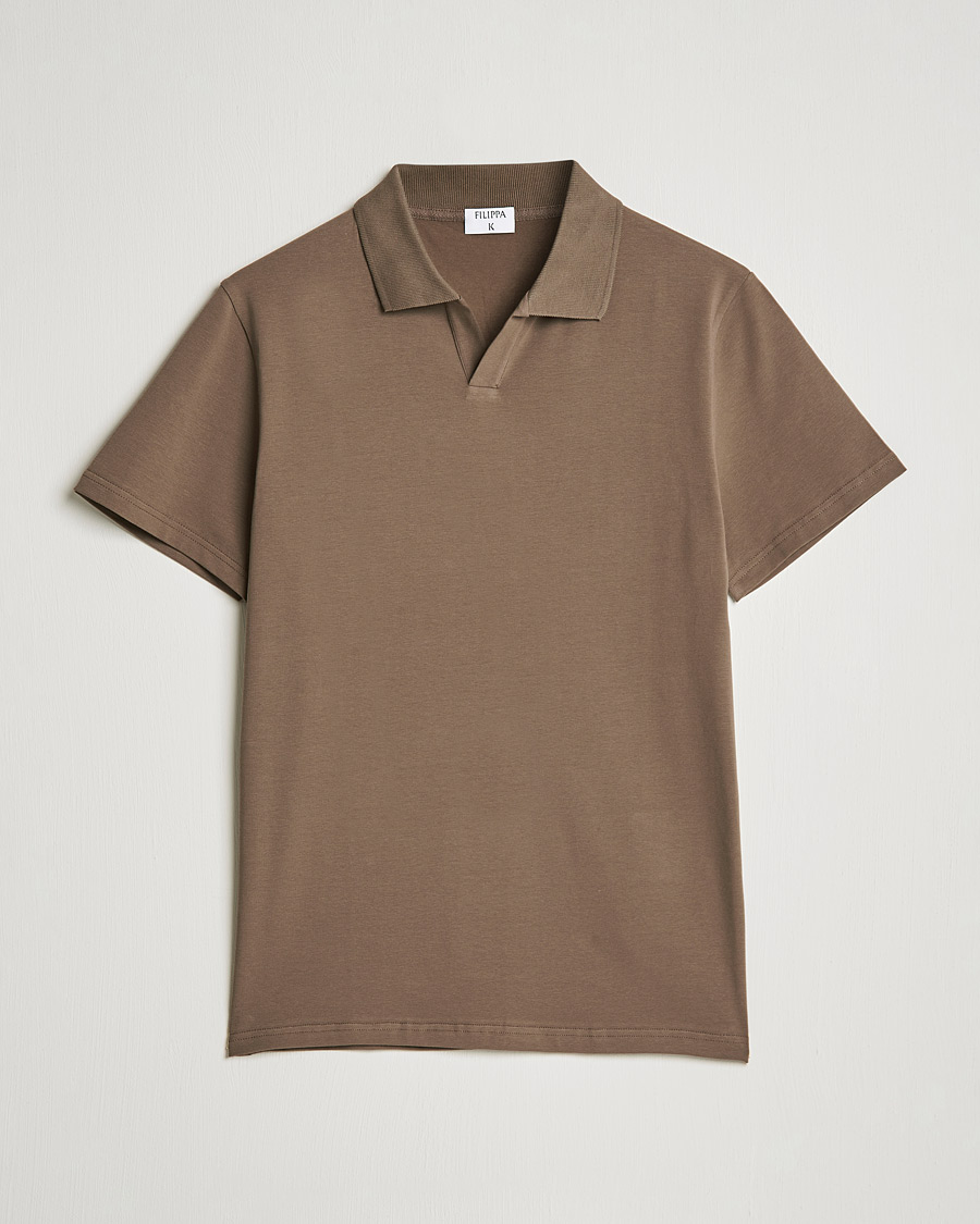 Herre | Pikéer | Filippa K | Lycra Polo T-shirt Mole Grey