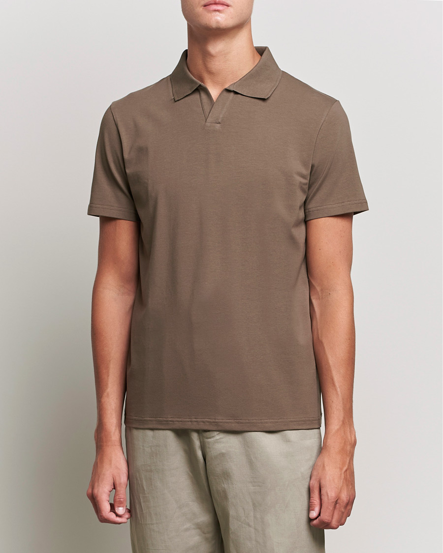 Herre | Pikéer | Filippa K | Lycra Polo T-shirt Mole Grey