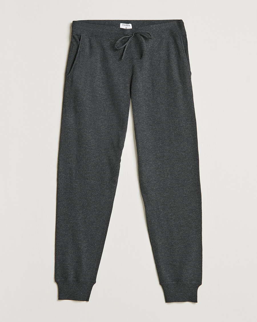 Herre | Bukser | Filippa K | Hall Cotton Wool Trouser Antracite Melange